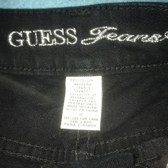 GUESS jeans  black skinny stretchy vintage Y2K sequins design NEW size 12 - Picture 4 of 8
